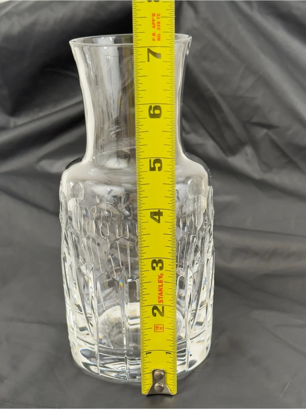 Vintage Atlantis “Omega Pattern” Crystal Vase or Carafe Hand Crafted in Portugal